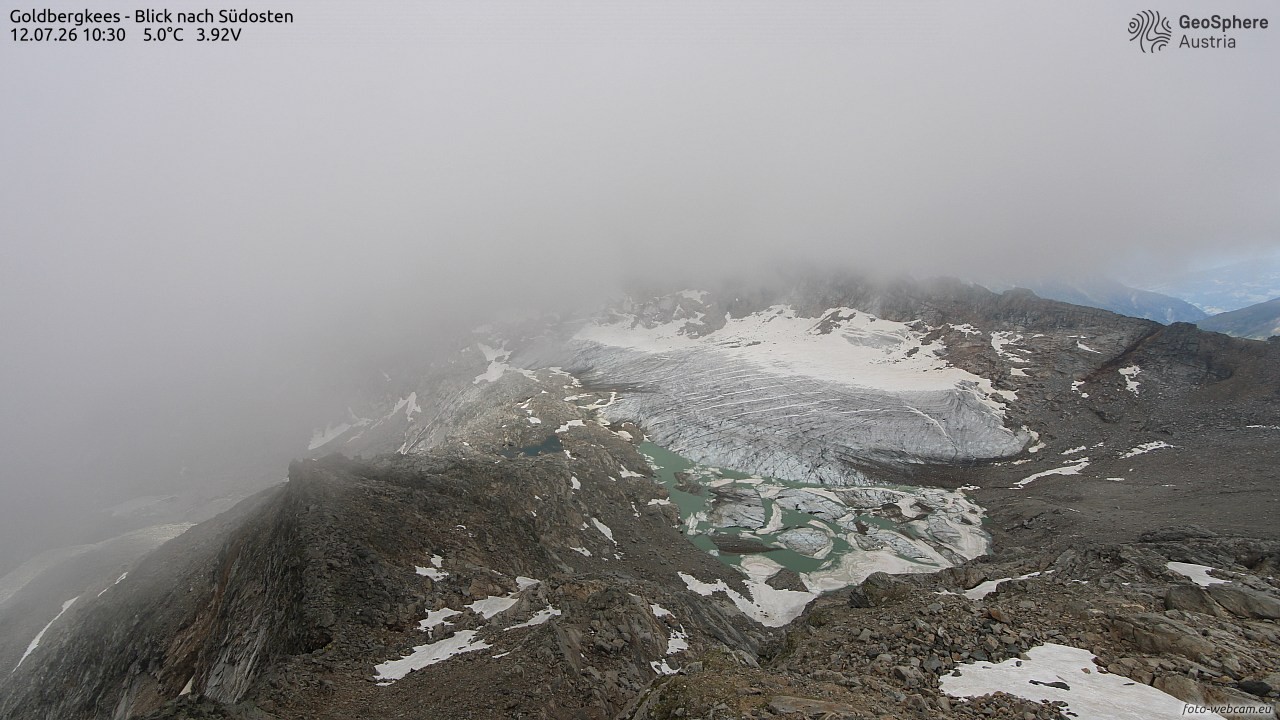 Archived image Webcam Goldbergkees - Southeast