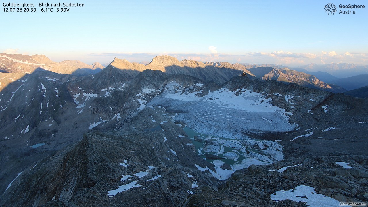 Archived image Webcam Goldbergkees - Southeast