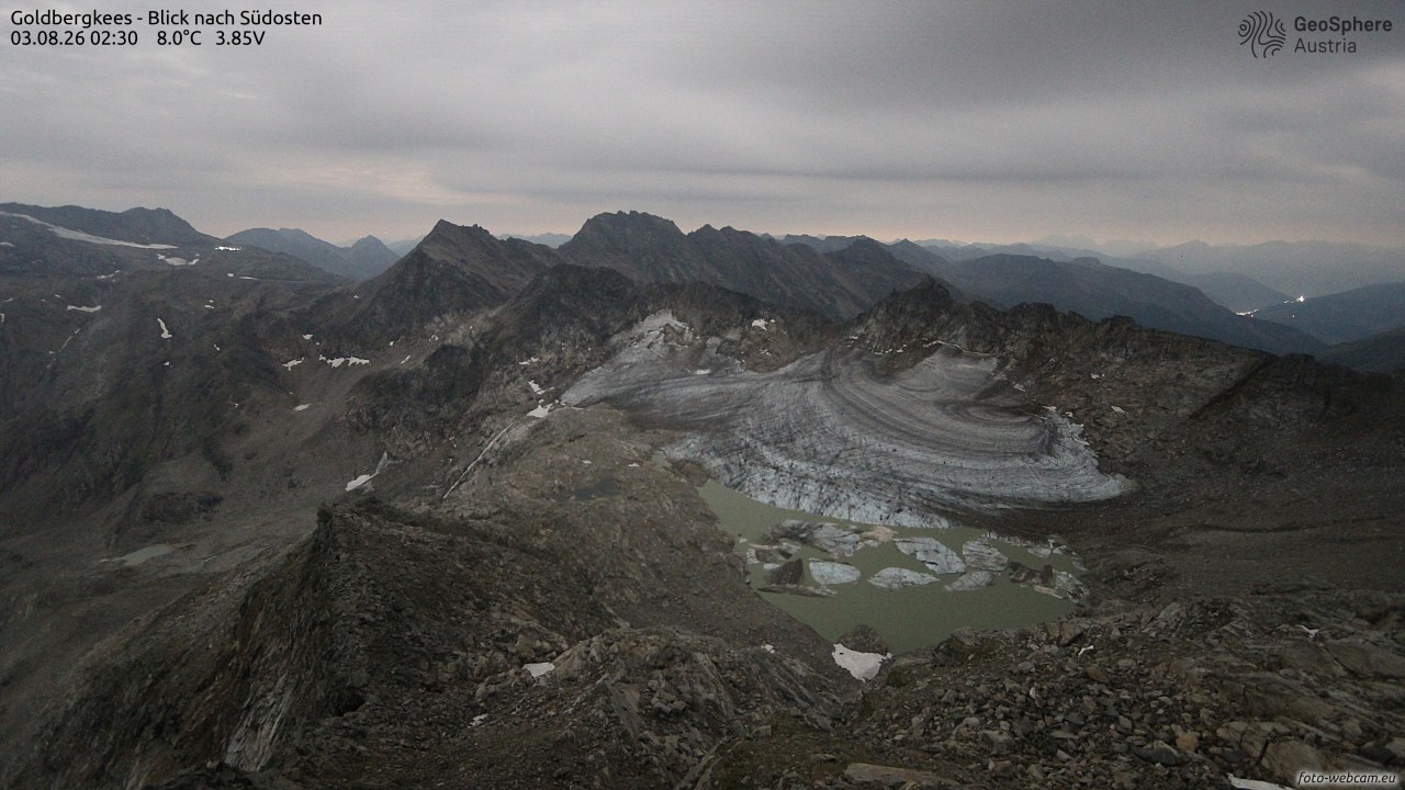 Archived image Webcam Goldbergkees - Southeast