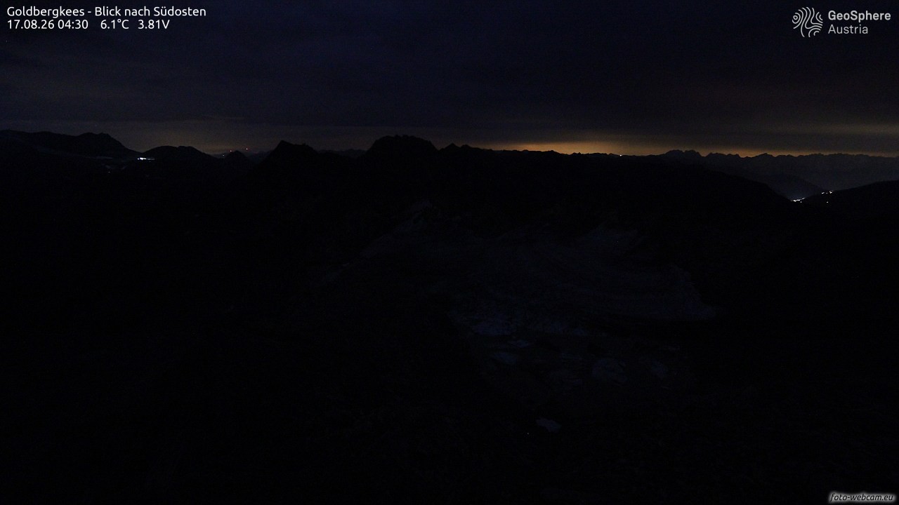 Archived image Webcam Goldbergkees - Southeast