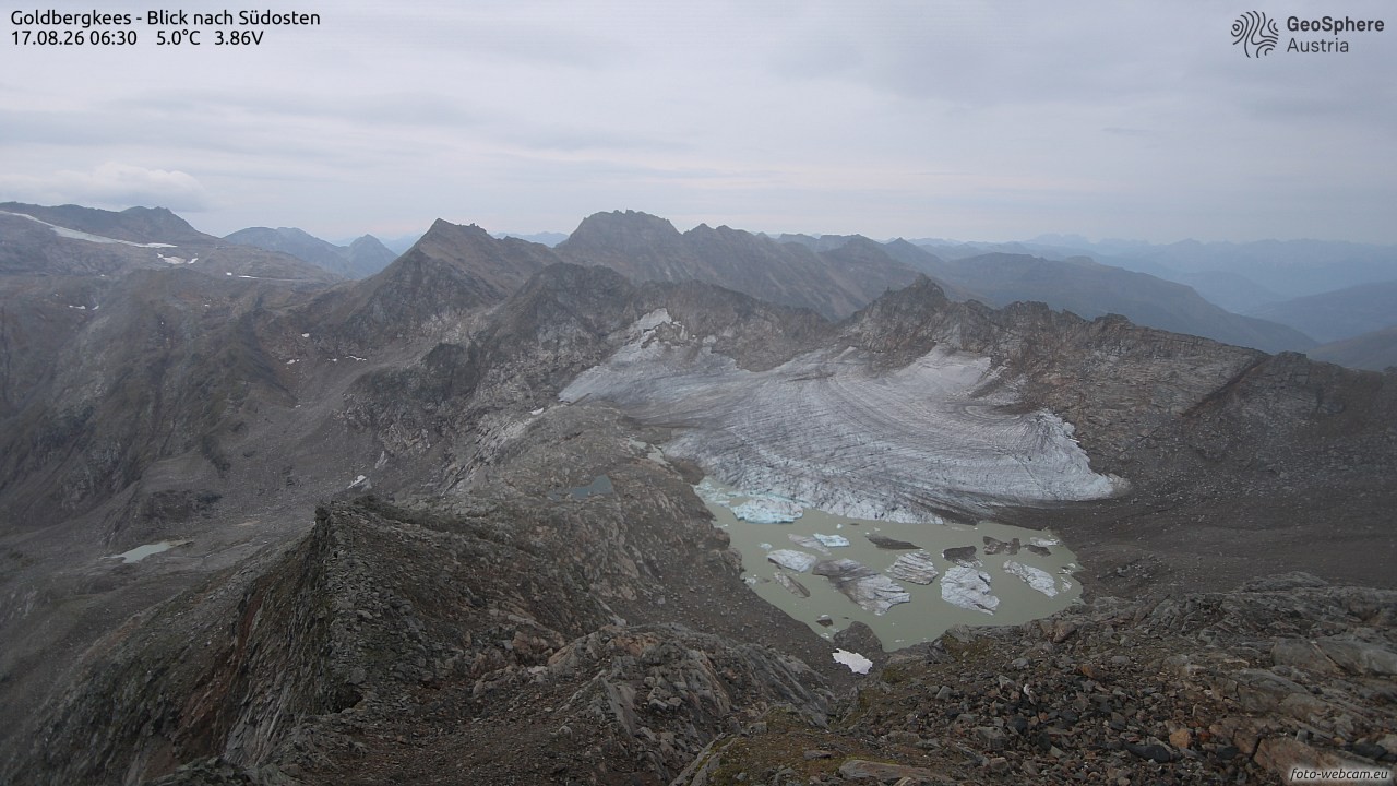 Archived image Webcam Goldbergkees - Southeast