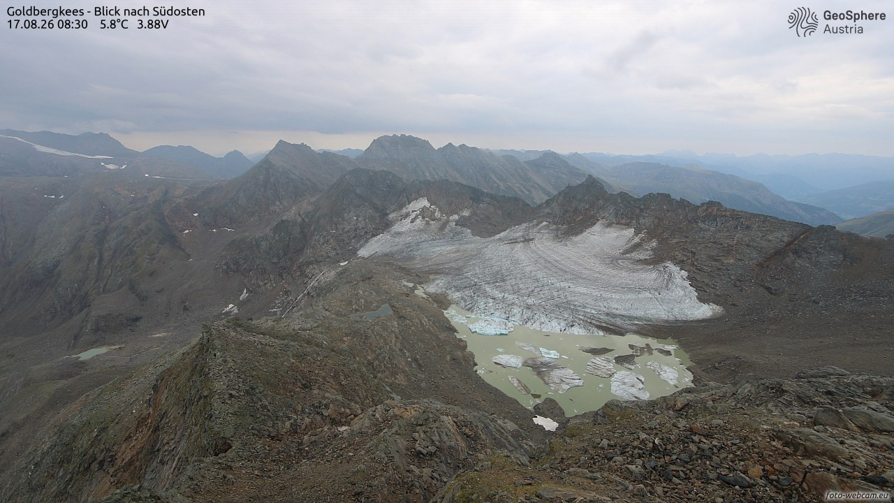 Archived image Webcam Goldbergkees - Southeast