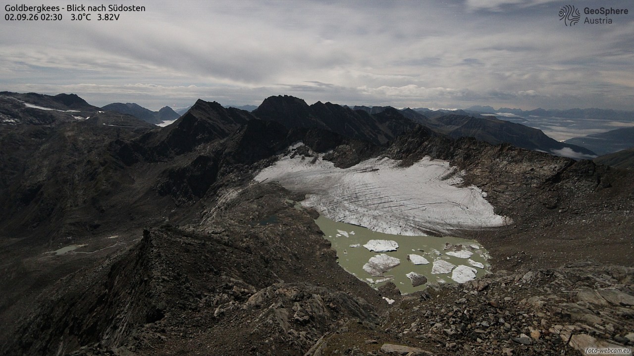 Archived image Webcam Goldbergkees - Southeast