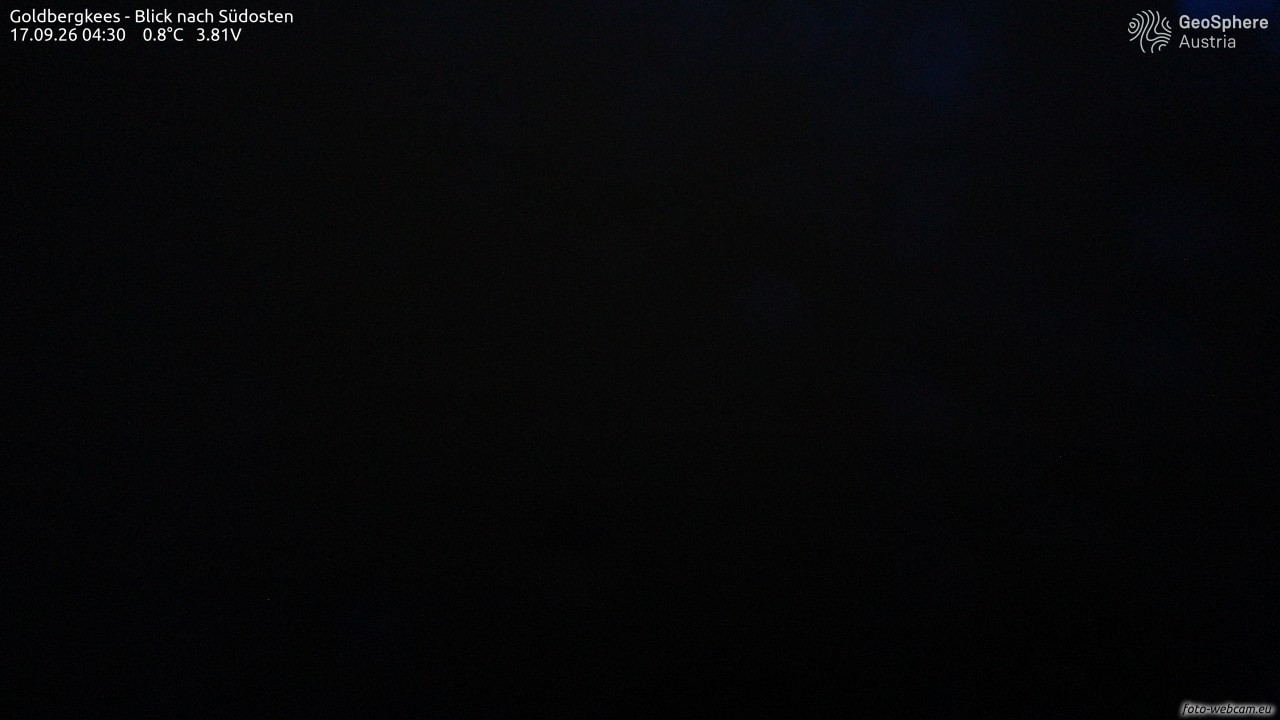 Archived image Webcam Goldbergkees - Southeast