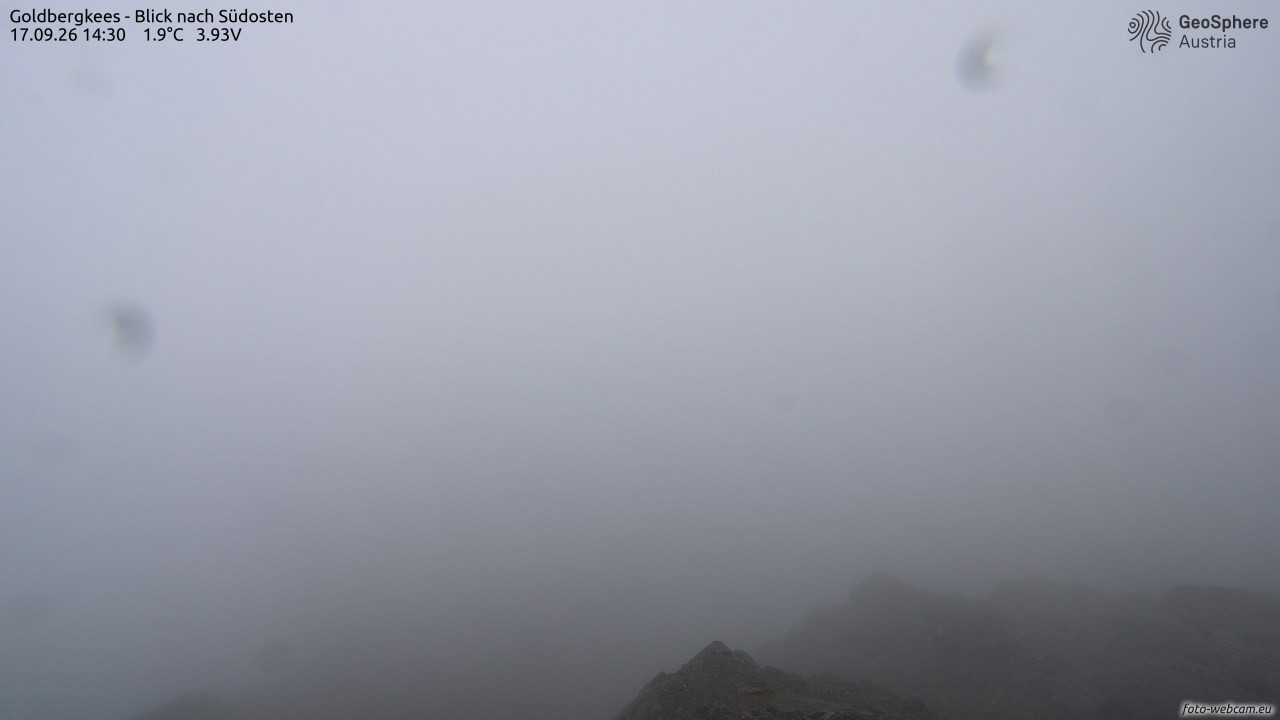 Archived image Webcam Goldbergkees - Southeast