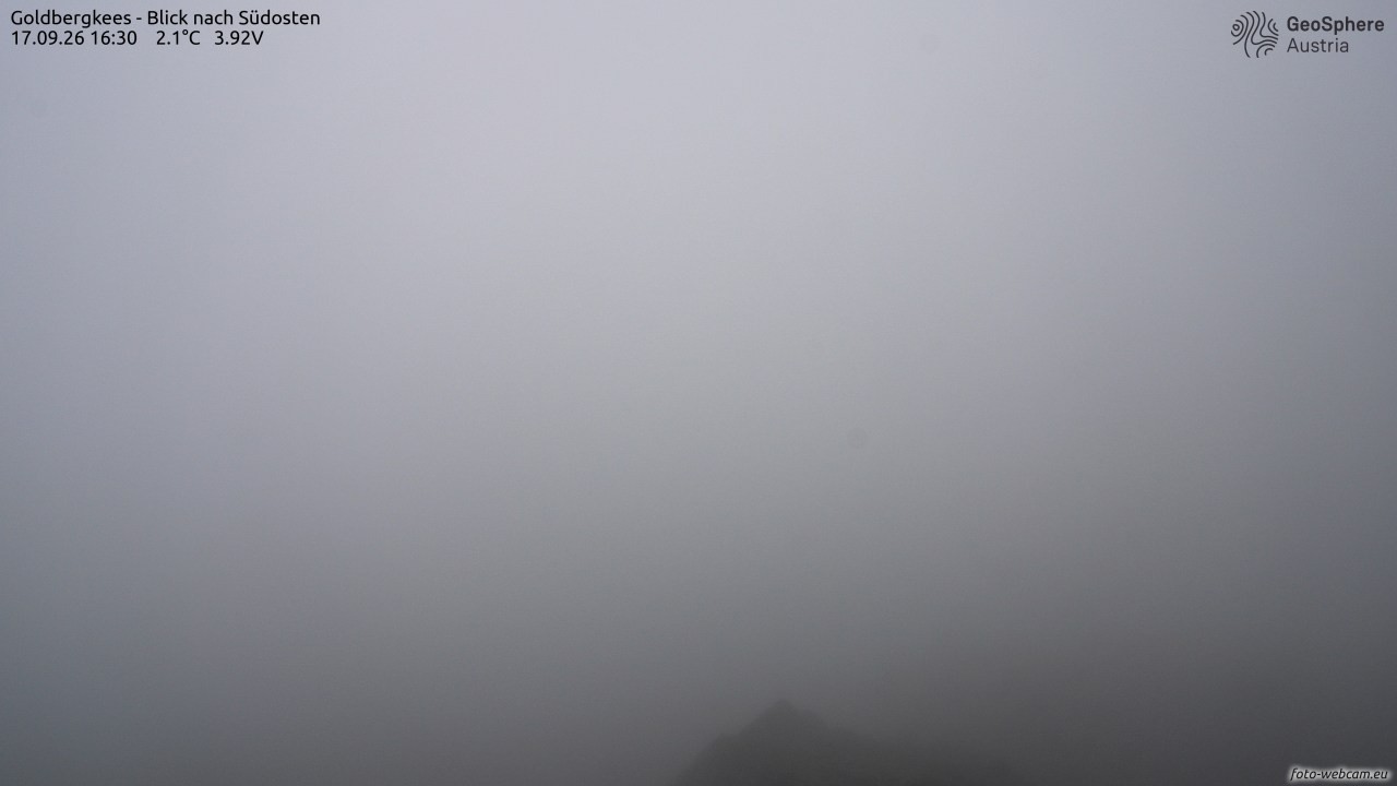 Archived image Webcam Goldbergkees - Southeast