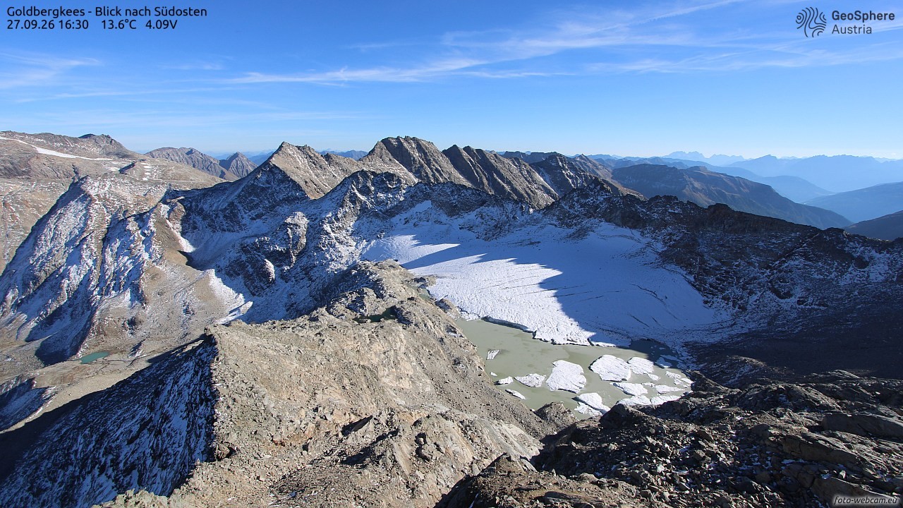 Archiv Foto Webcam Goldbergkees - Südost