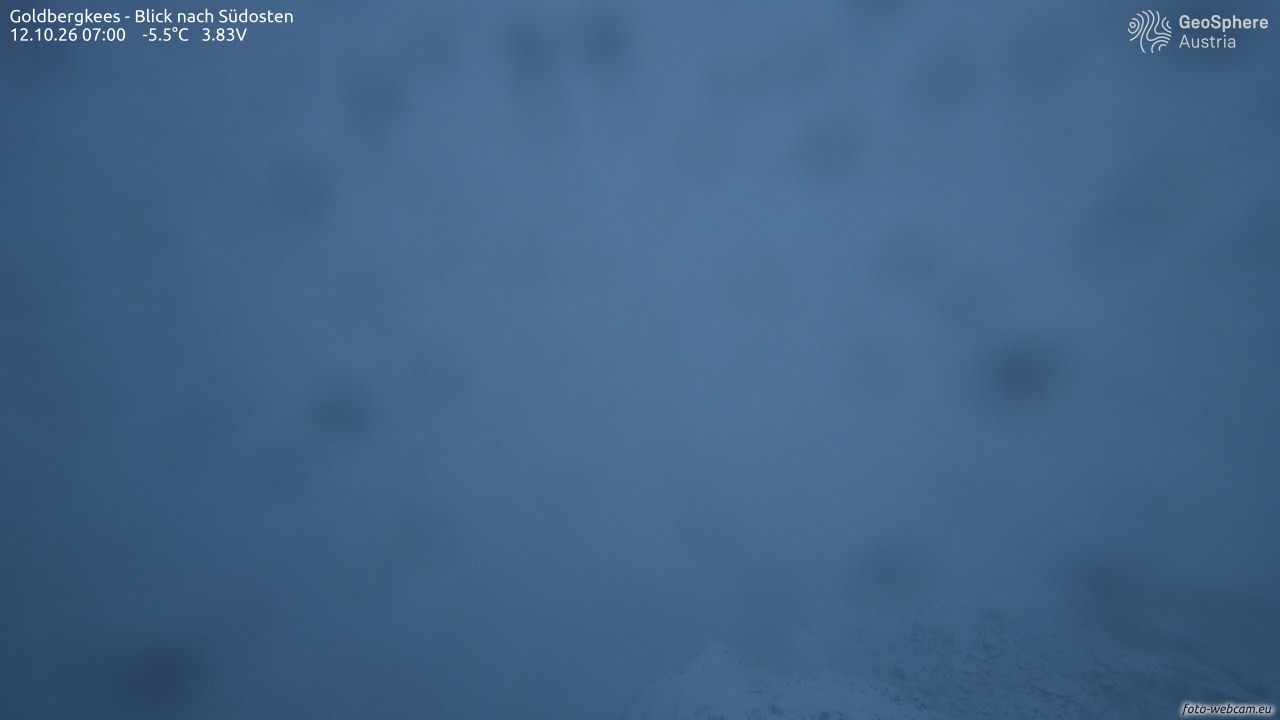 Archived image Webcam Goldbergkees - Southeast