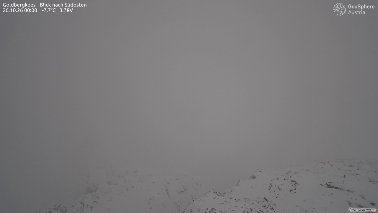Archived image Webcam Goldbergkees - Southeast