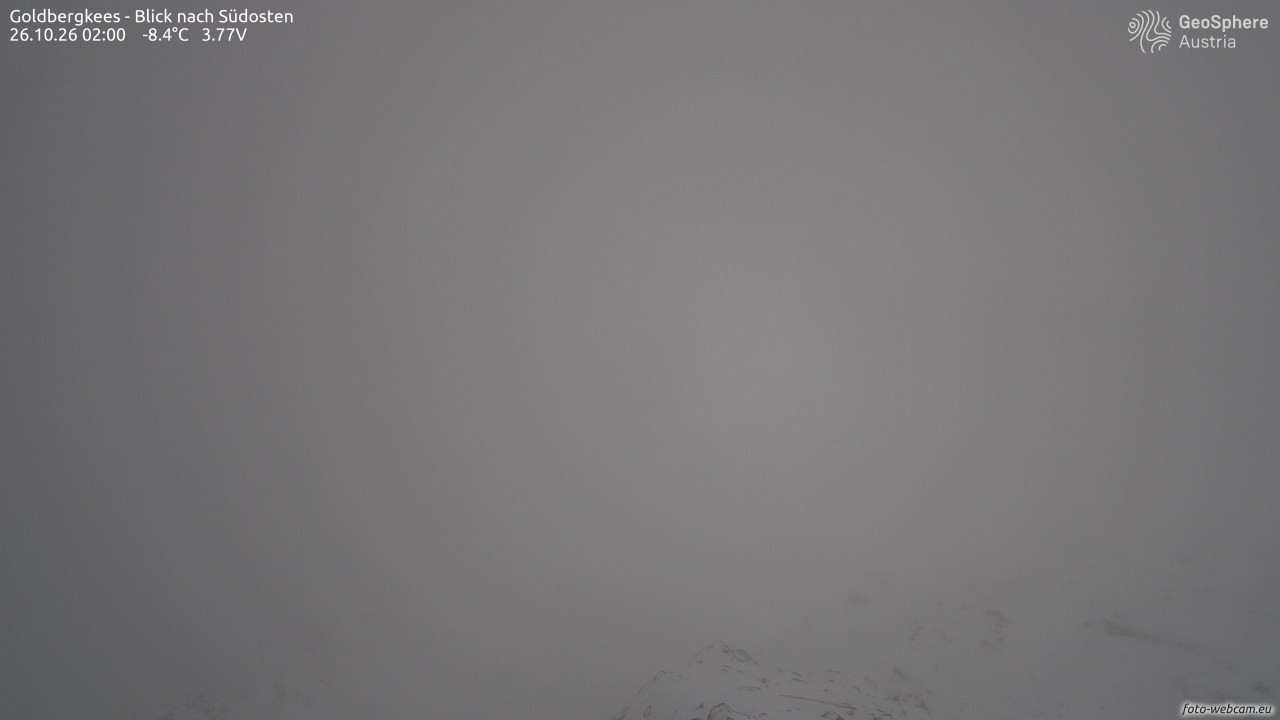 Archived image Webcam Goldbergkees - Southeast