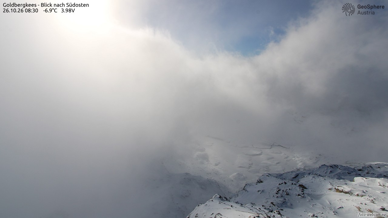 Archived image Webcam Goldbergkees - Southeast