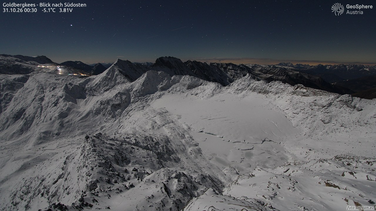 Archived image Webcam Goldbergkees - Southeast