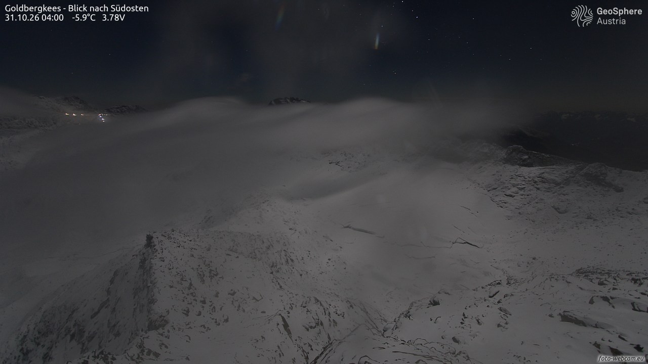 Archived image Webcam Goldbergkees - Southeast