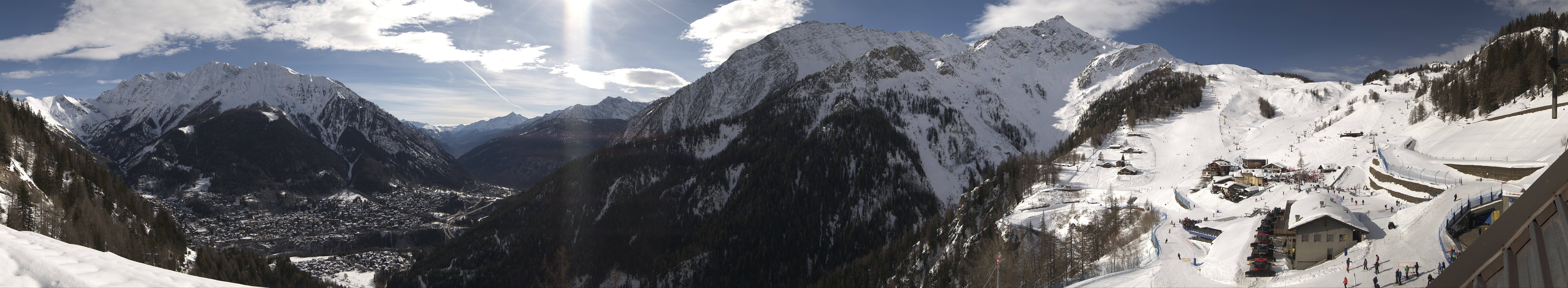 Archiv Foto Webcam Checrouit Panoramablick, Courmayeur