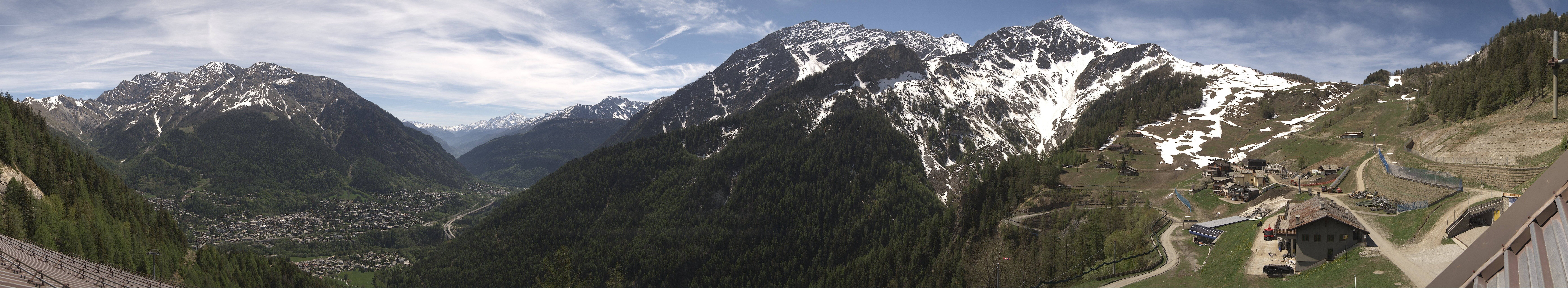 Archiv Foto Webcam Checrouit Panoramablick, Courmayeur