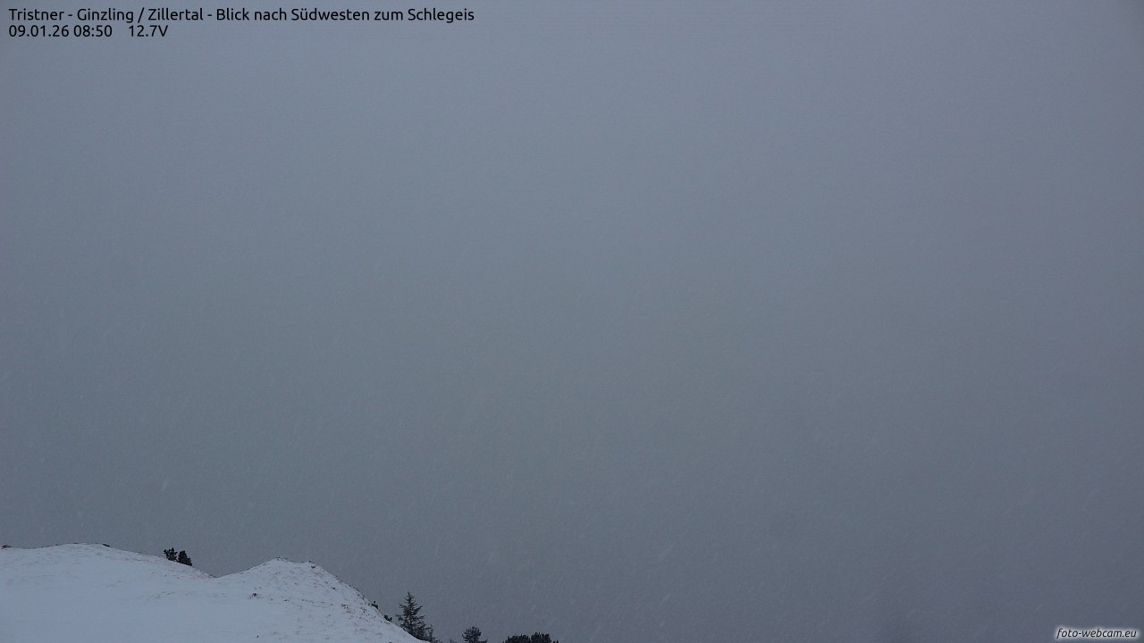 Archiv Foto Webcam Tristner/ Zillertal - Blick zum Grinberg