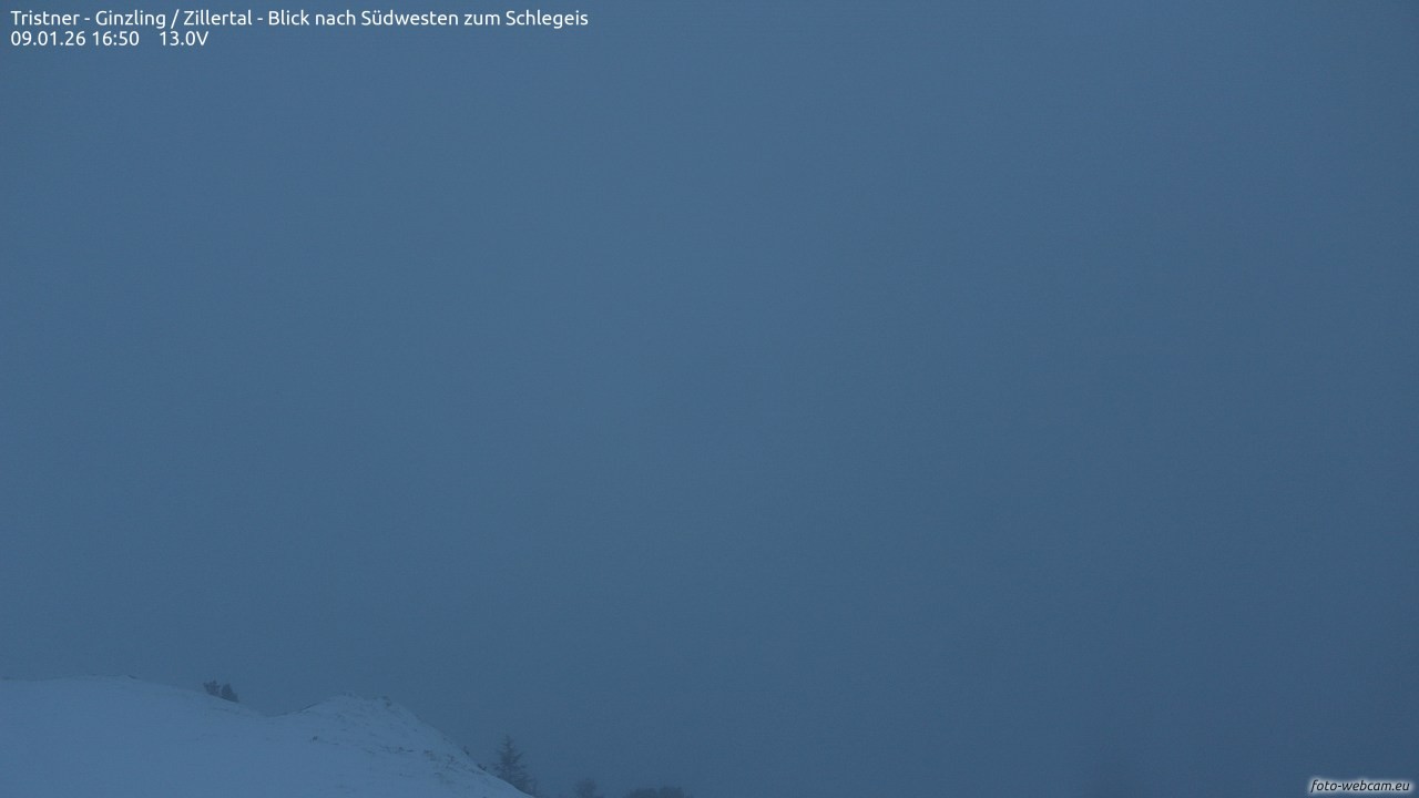 Archiv Foto Webcam Tristner/ Zillertal - Blick zum Grinberg