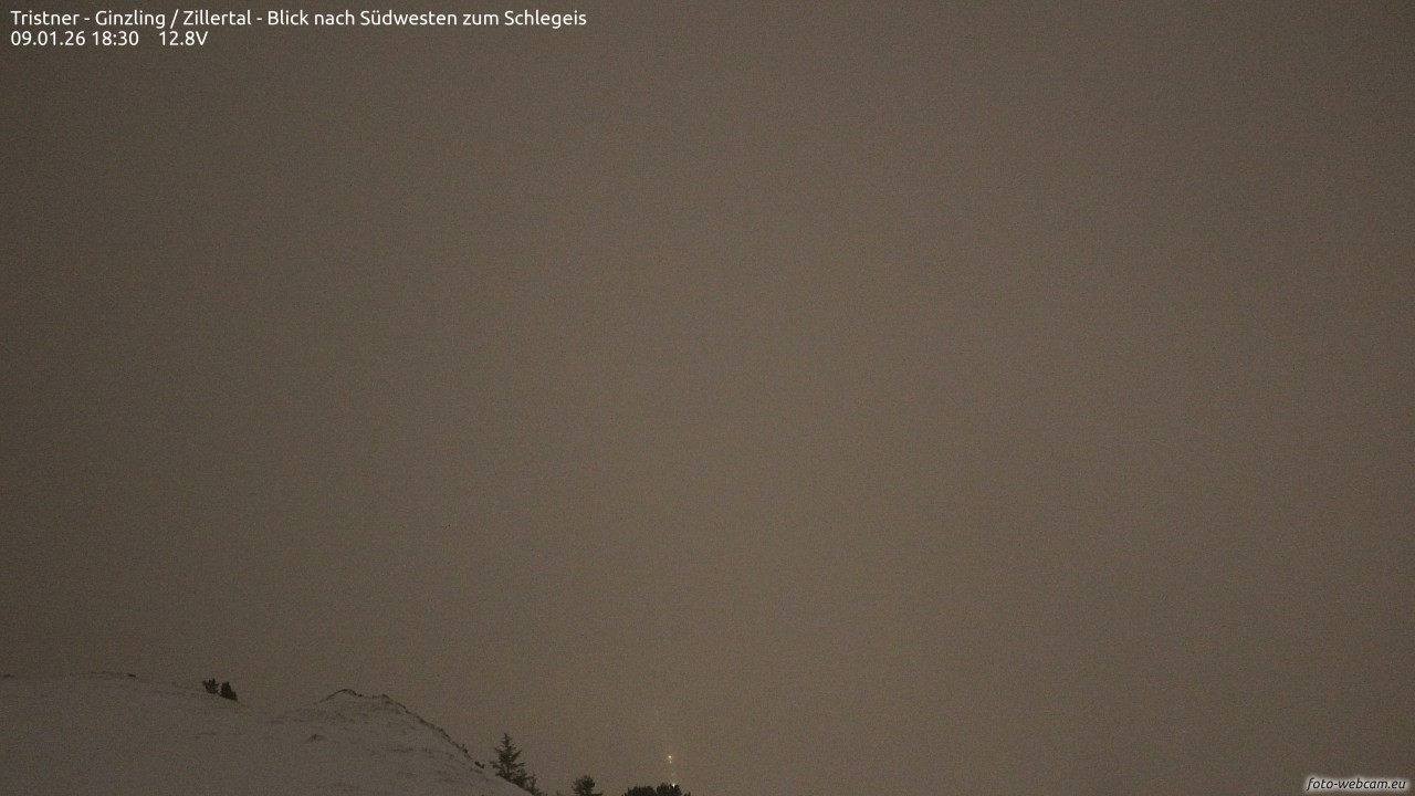Archiv Foto Webcam Tristner/ Zillertal - Blick zum Grinberg