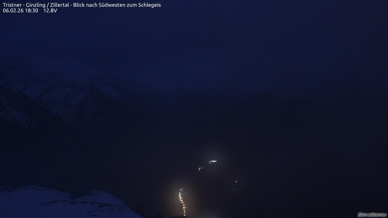 Archiv Foto Webcam Tristner/ Zillertal - Blick zum Grinberg