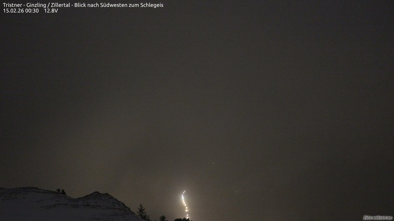 Archiv Foto Webcam Tristner/ Zillertal - Blick zum Grinberg