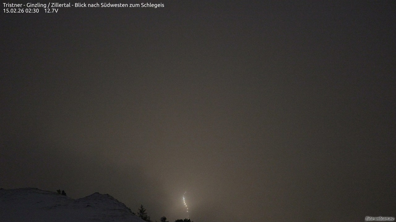 Archiv Foto Webcam Tristner/ Zillertal - Blick zum Grinberg