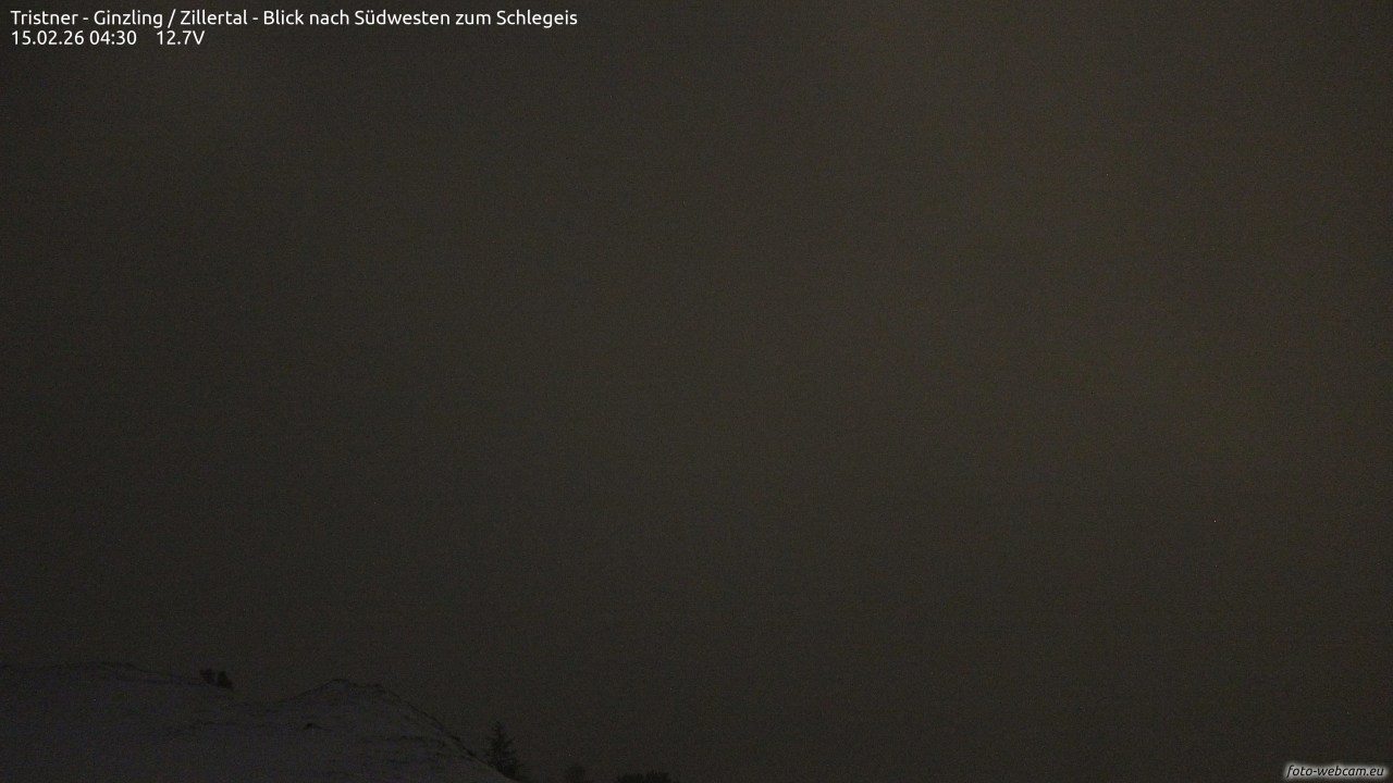 Archiv Foto Webcam Tristner/ Zillertal - Blick zum Grinberg