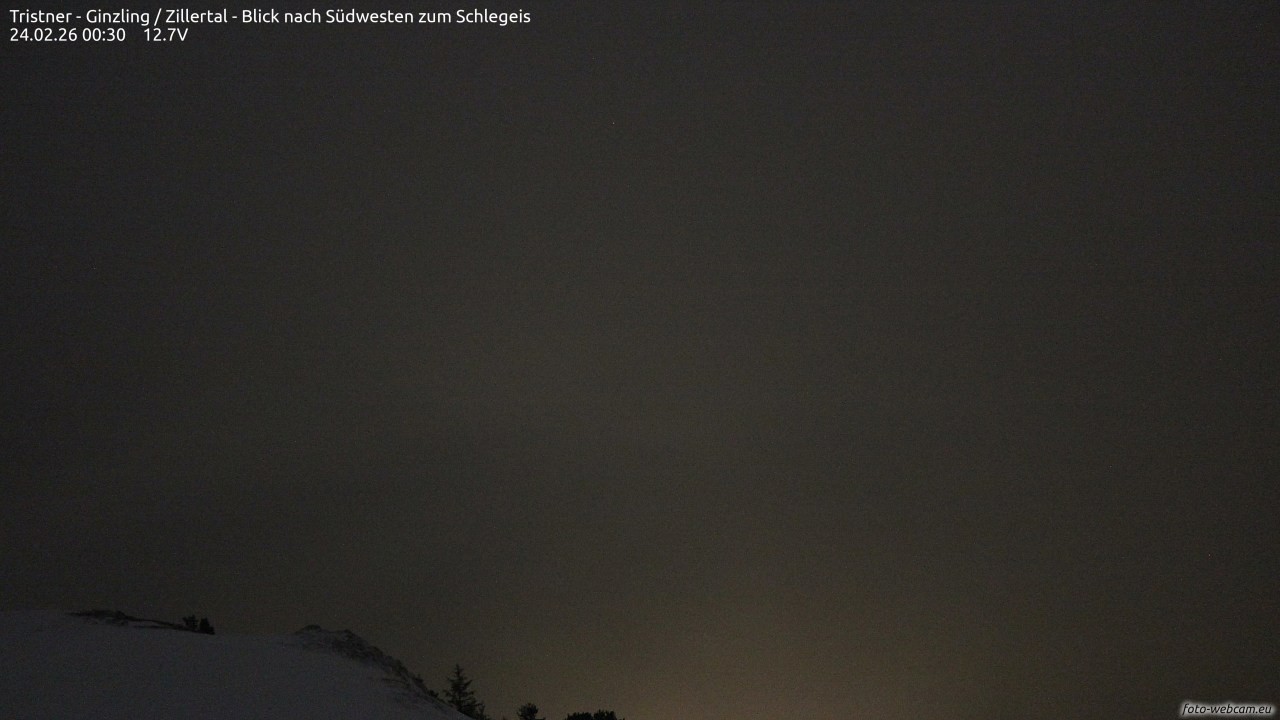 Archiv Foto Webcam Tristner/ Zillertal - Blick zum Grinberg