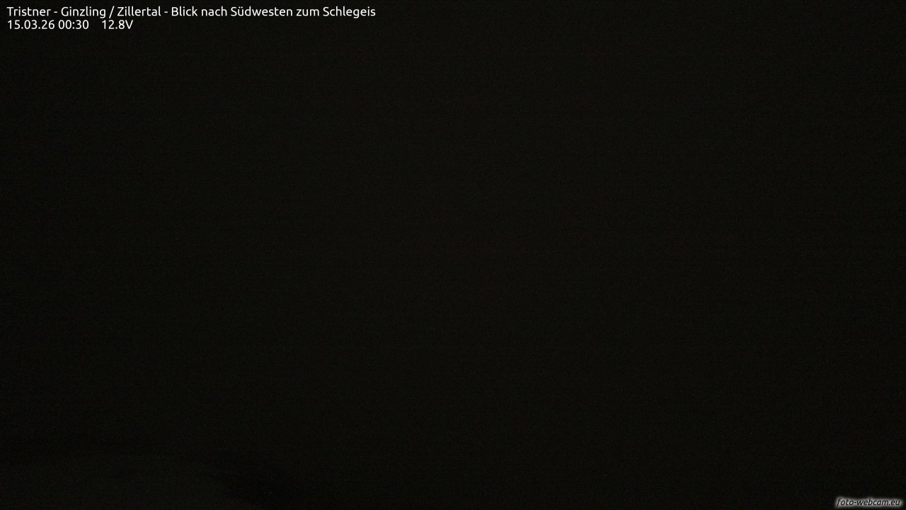 Archiv Foto Webcam Tristner/ Zillertal - Blick zum Grinberg