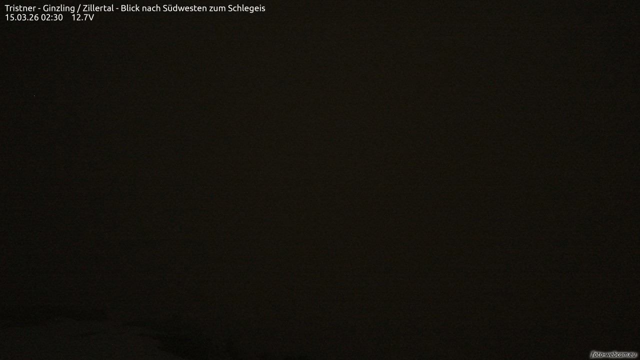 Archiv Foto Webcam Tristner/ Zillertal - Blick zum Grinberg