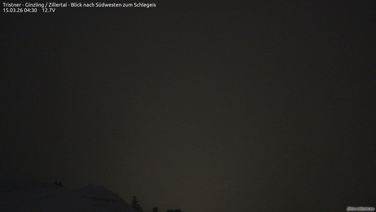 Archiv Foto Webcam Tristner/ Zillertal - Blick zum Grinberg