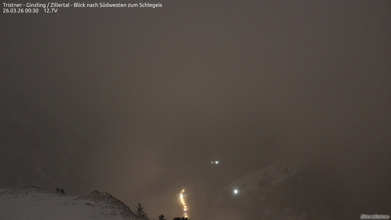 Archiv Foto Webcam Tristner/ Zillertal - Blick zum Grinberg