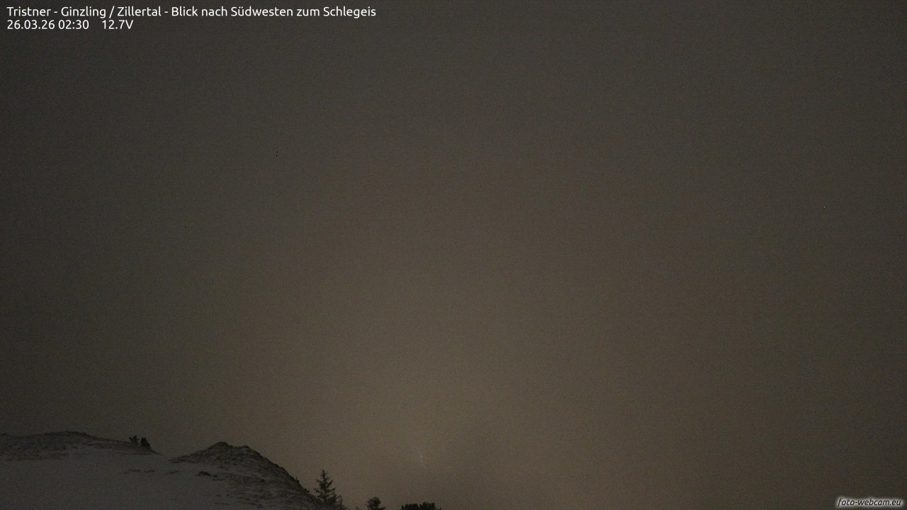 Archiv Foto Webcam Tristner/ Zillertal - Blick zum Grinberg