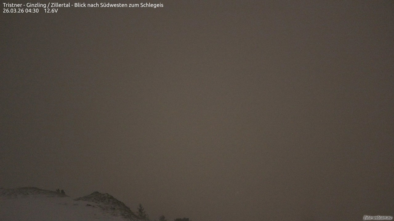 Archiv Foto Webcam Tristner/ Zillertal - Blick zum Grinberg
