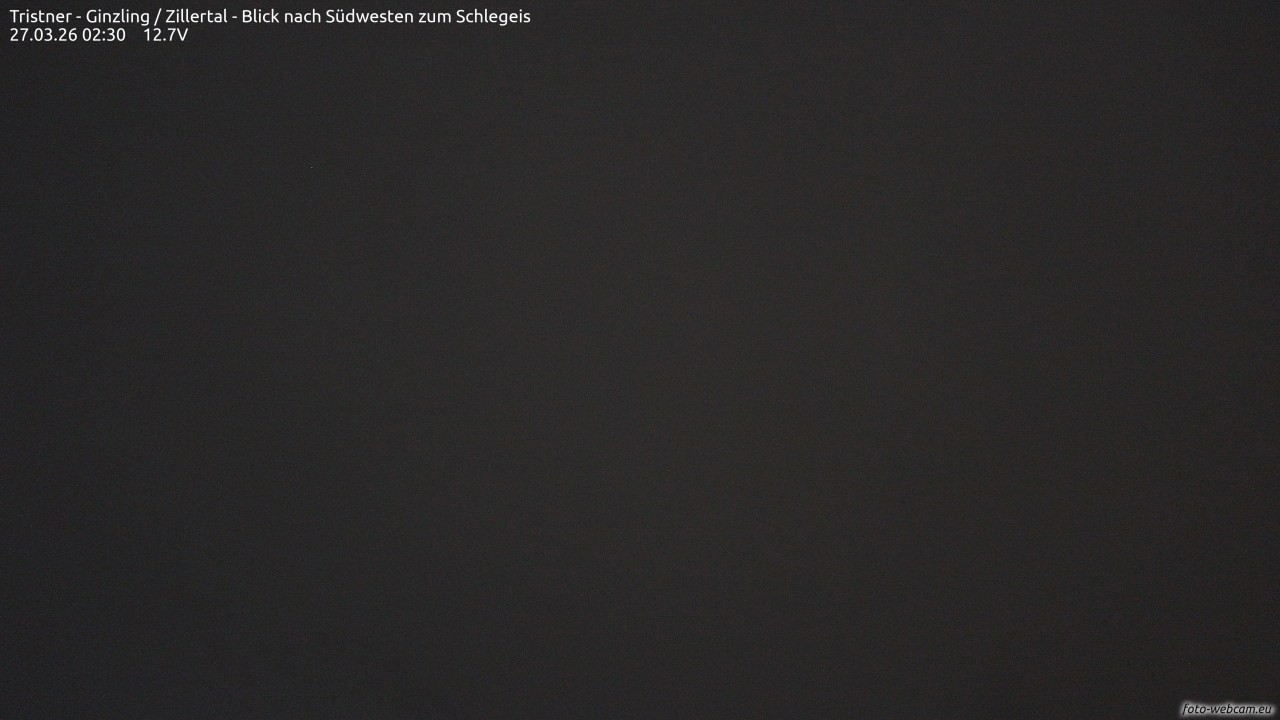 Archiv Foto Webcam Tristner/ Zillertal - Blick zum Grinberg