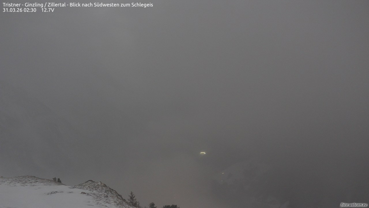 Archiv Foto Webcam Tristner/ Zillertal - Blick zum Grinberg