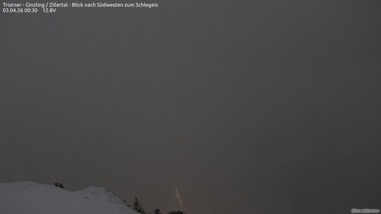 Archiv Foto Webcam Tristner/ Zillertal - Blick zum Grinberg