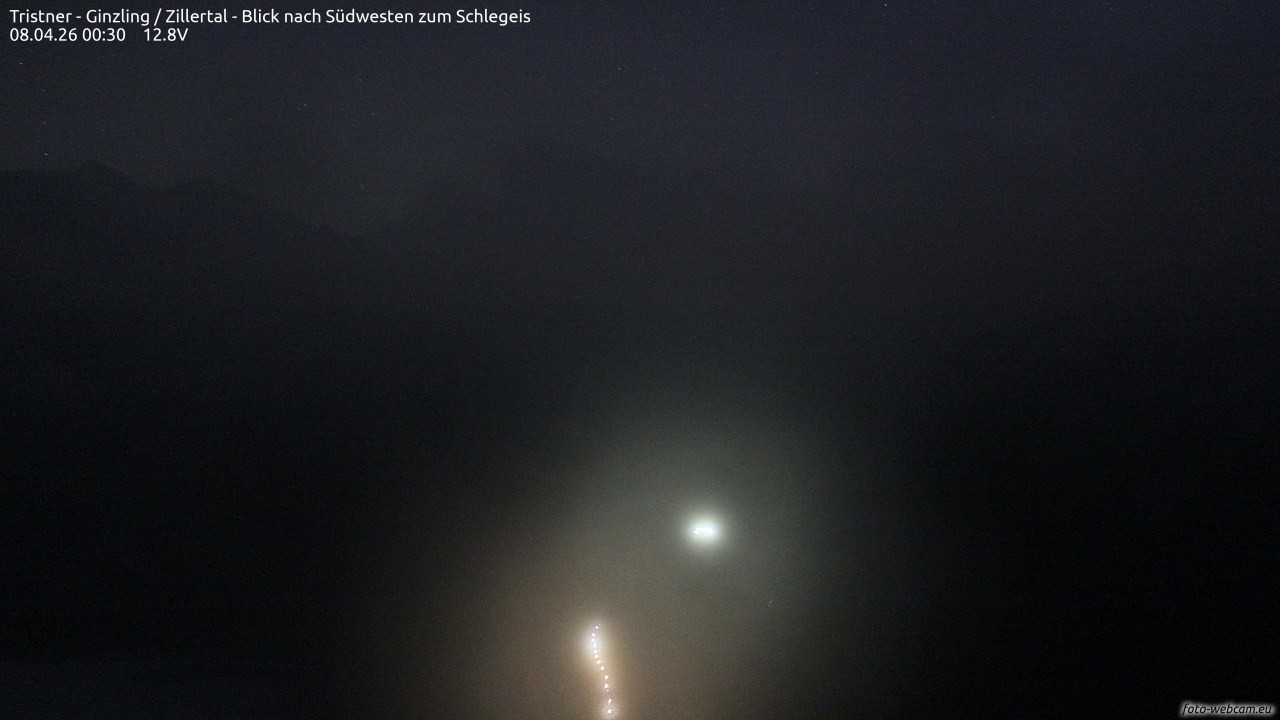 Archiv Foto Webcam Tristner/ Zillertal - Blick zum Grinberg
