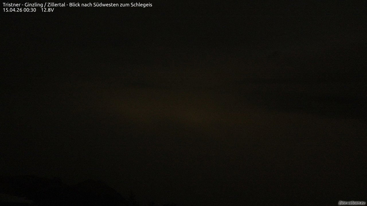 Archiv Foto Webcam Tristner/ Zillertal - Blick zum Grinberg