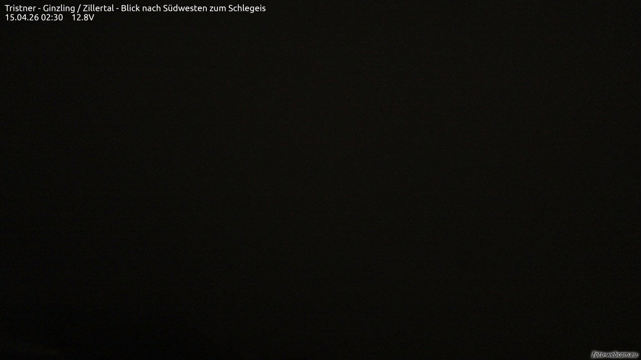 Archiv Foto Webcam Tristner/ Zillertal - Blick zum Grinberg