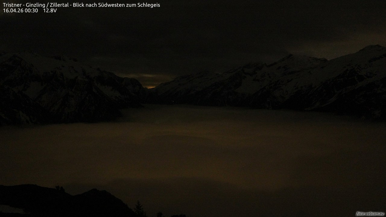 Archived image Webcam Tristner/ Zillertal - View to Grinberg