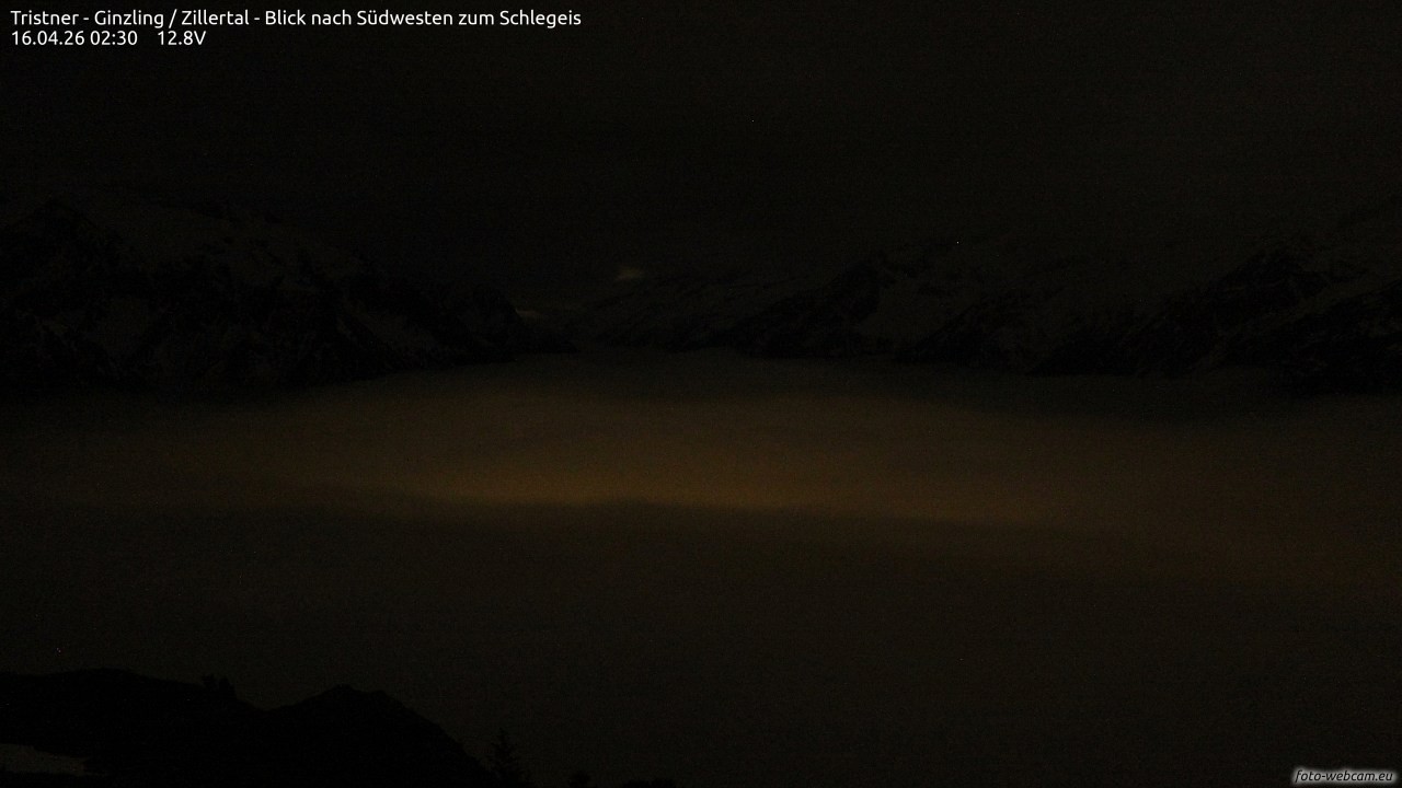 Archived image Webcam Tristner/ Zillertal - View to Grinberg