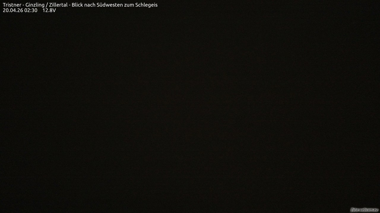 Archiv Foto Webcam Tristner/ Zillertal - Blick zum Grinberg