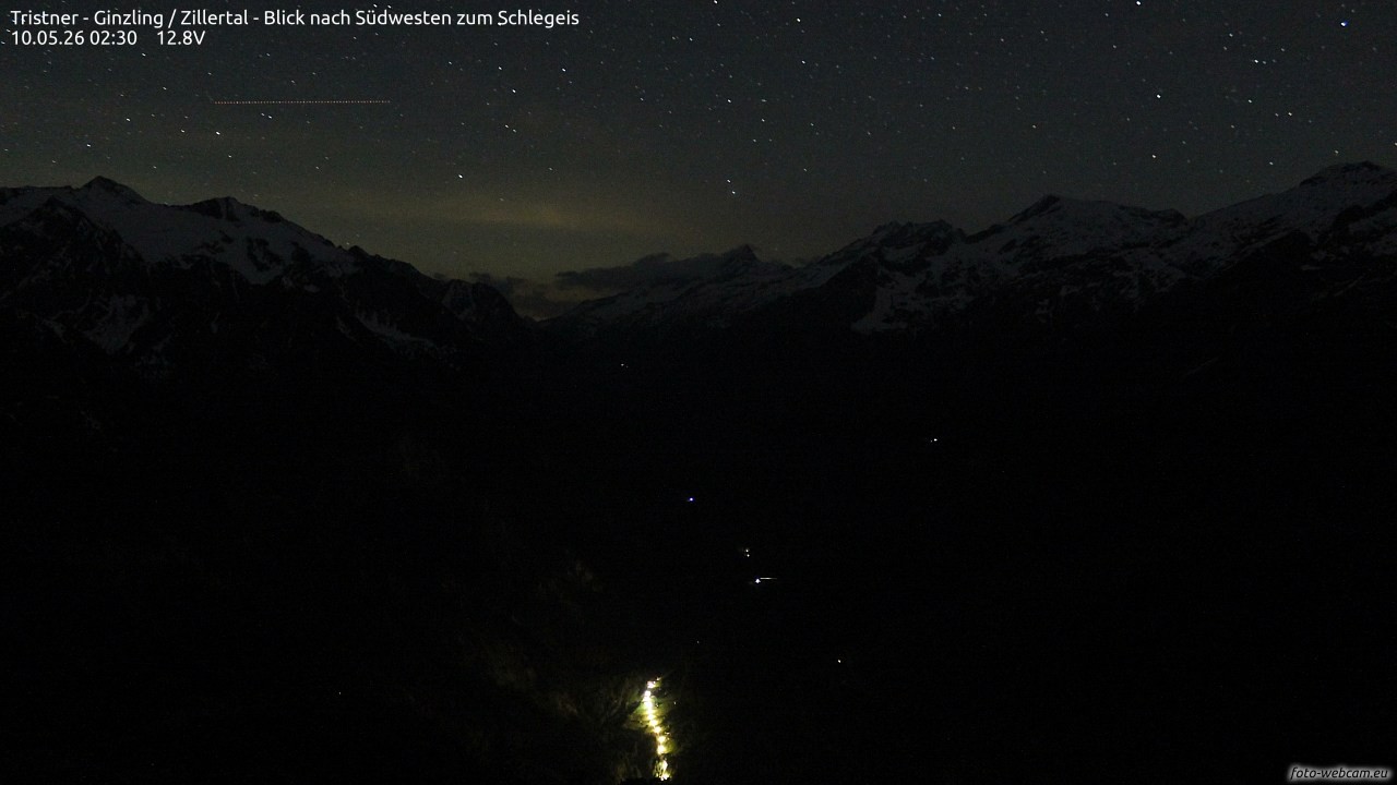 Archiv Foto Webcam Tristner/ Zillertal - Blick zum Grinberg