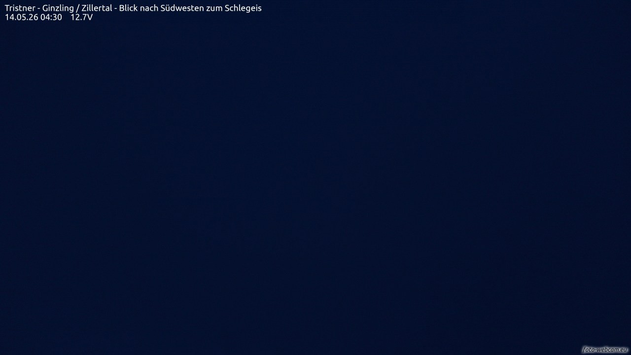 Archived image Webcam Tristner/ Zillertal - View to Grinberg