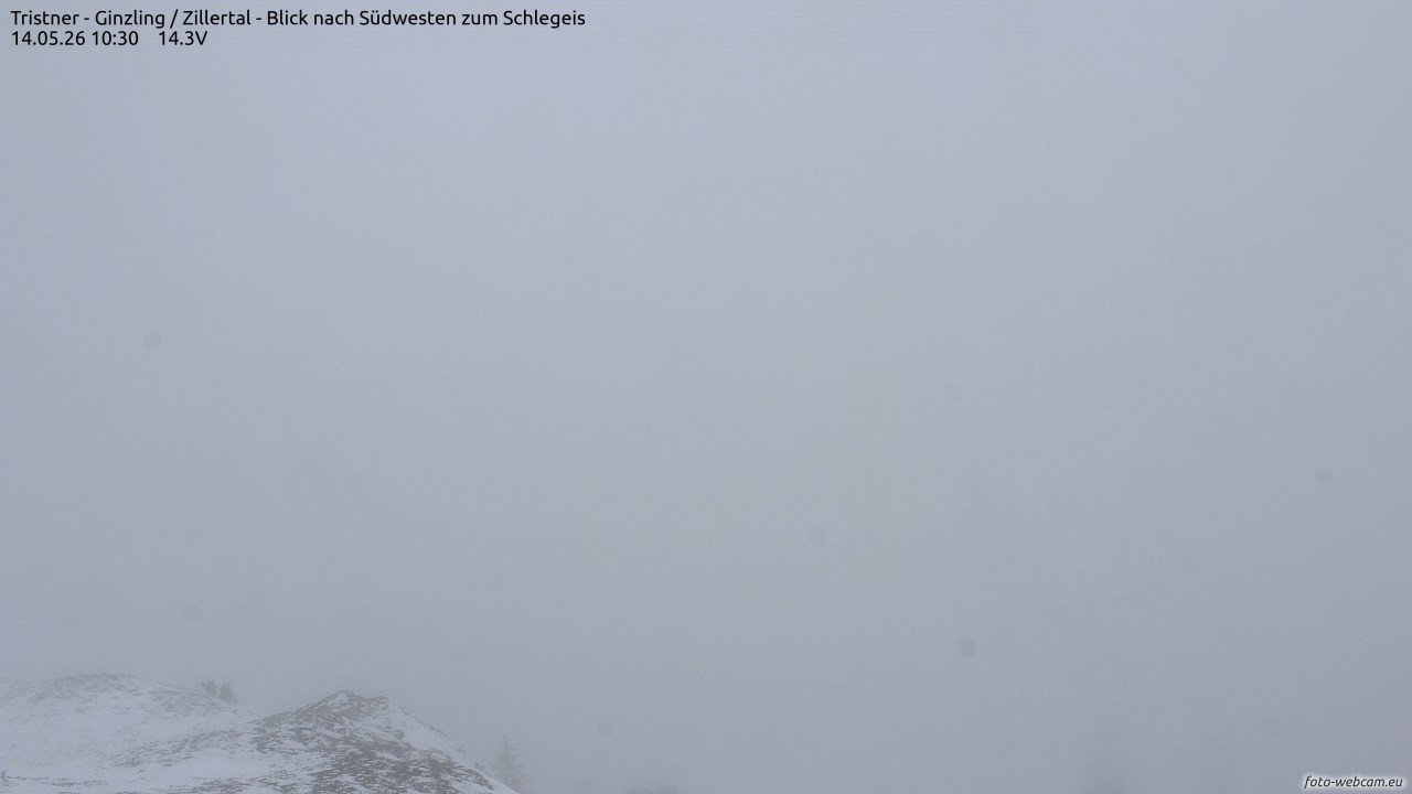 Archived image Webcam Tristner/ Zillertal - View to Grinberg