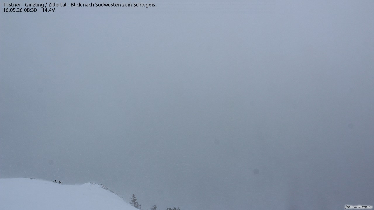 Archived image Webcam Tristner/ Zillertal - View to Grinberg