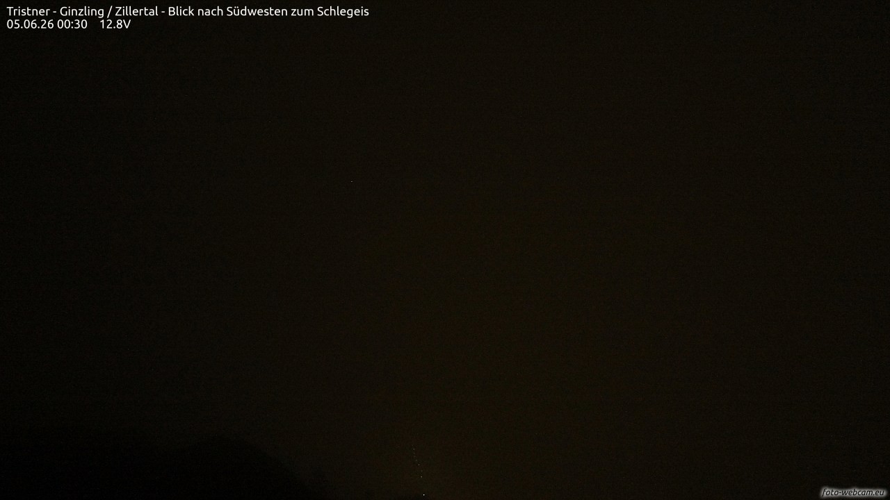 Archiv Foto Webcam Tristner/ Zillertal - Blick zum Grinberg