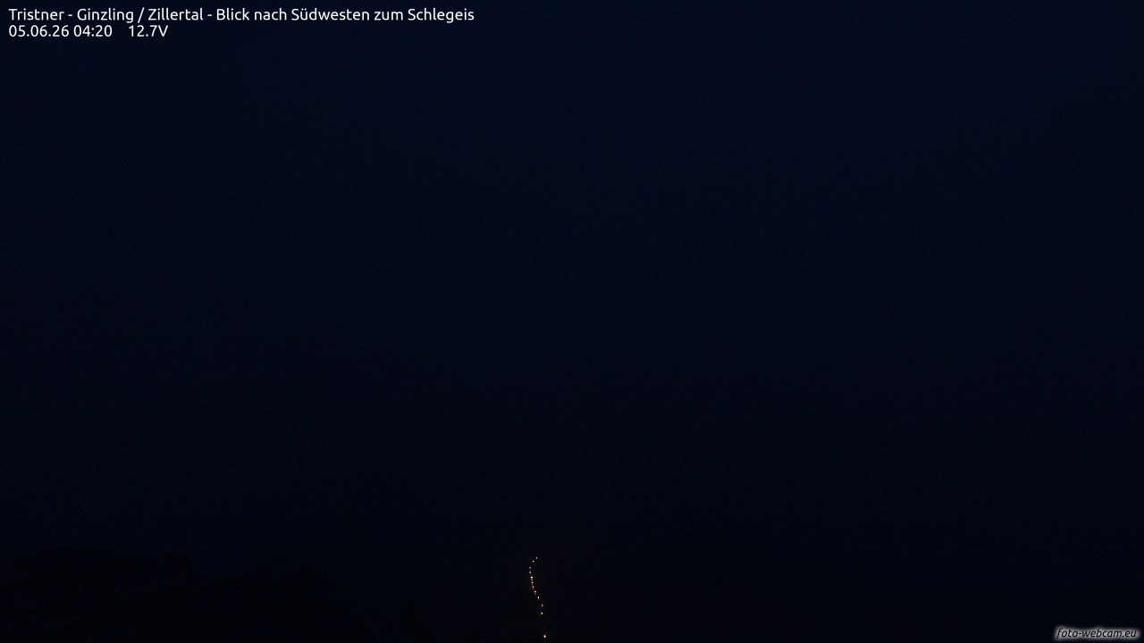 Archiv Foto Webcam Tristner/ Zillertal - Blick zum Grinberg