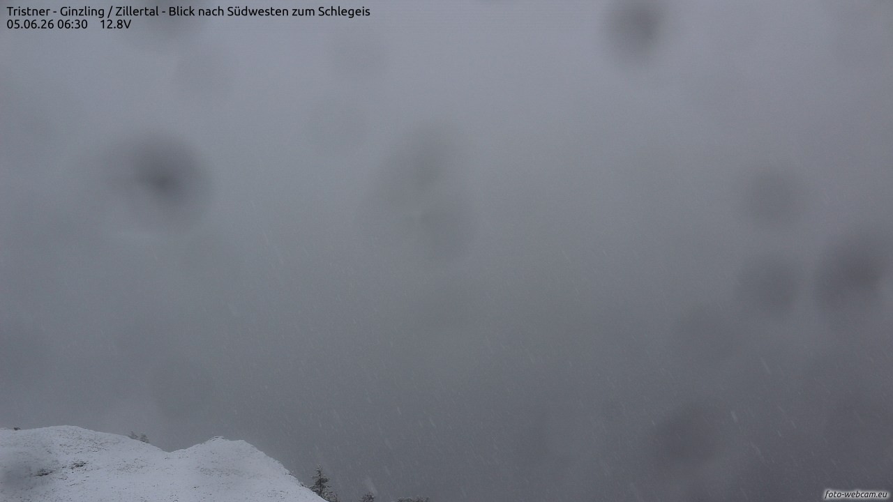 Archiv Foto Webcam Tristner/ Zillertal - Blick zum Grinberg