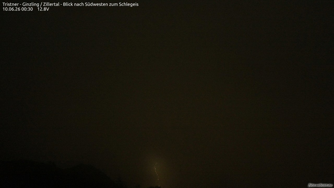 Archiv Foto Webcam Tristner/ Zillertal - Blick zum Grinberg